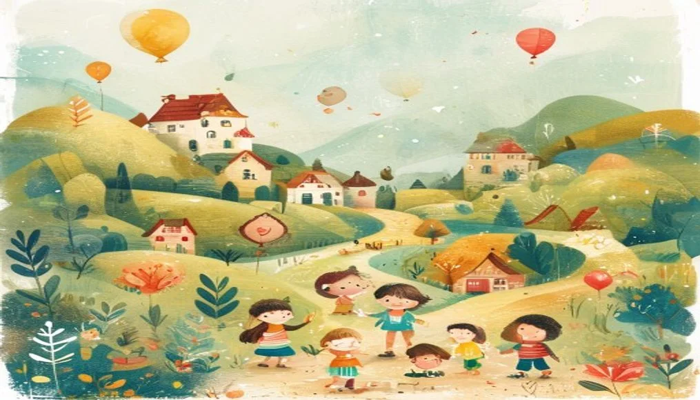 Children on an adventure in the Kidsquare valley